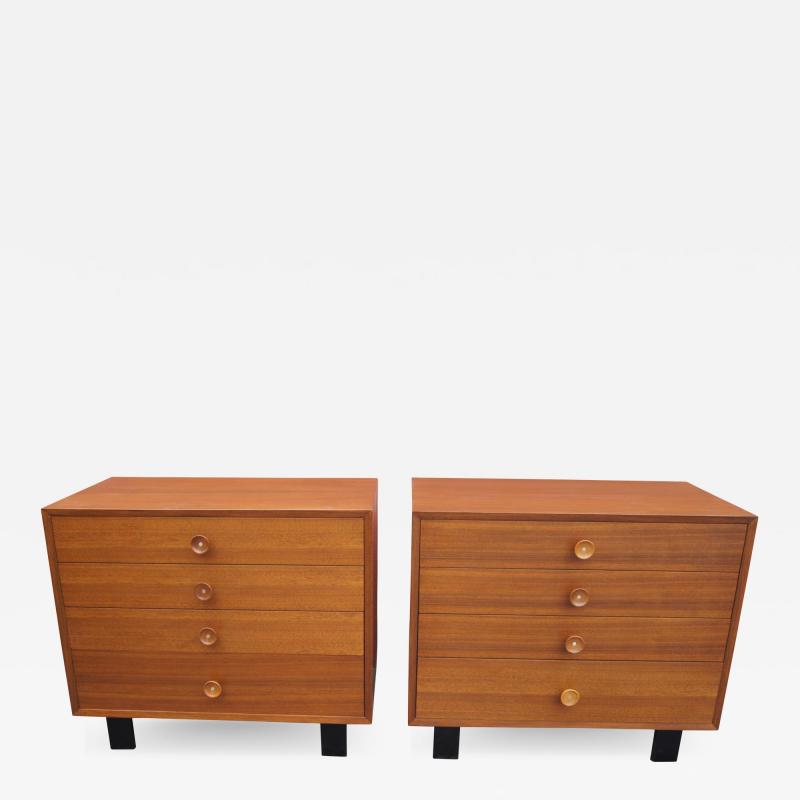 George Nelson Pair of Walnut Dressers Model 4606 by George Nelson for Herman Miller