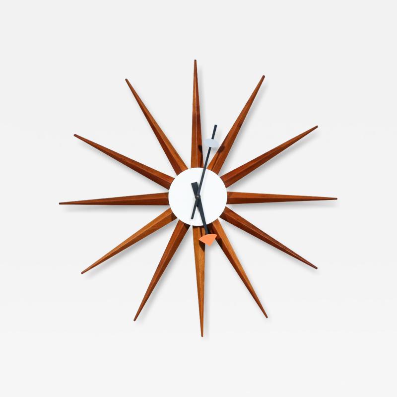 George Nelson Vintage George Nelson Model 2202 Sunburst Clock for Howard Miller