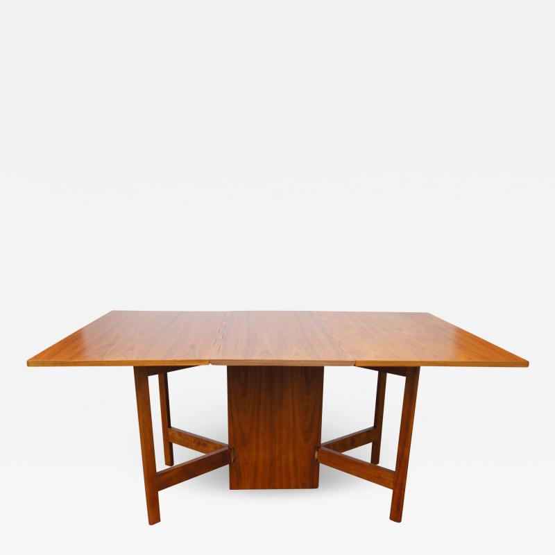 George Nelson Walnut Gate Leg Dining Table Model 4656 by George Nelson for Herman Miller