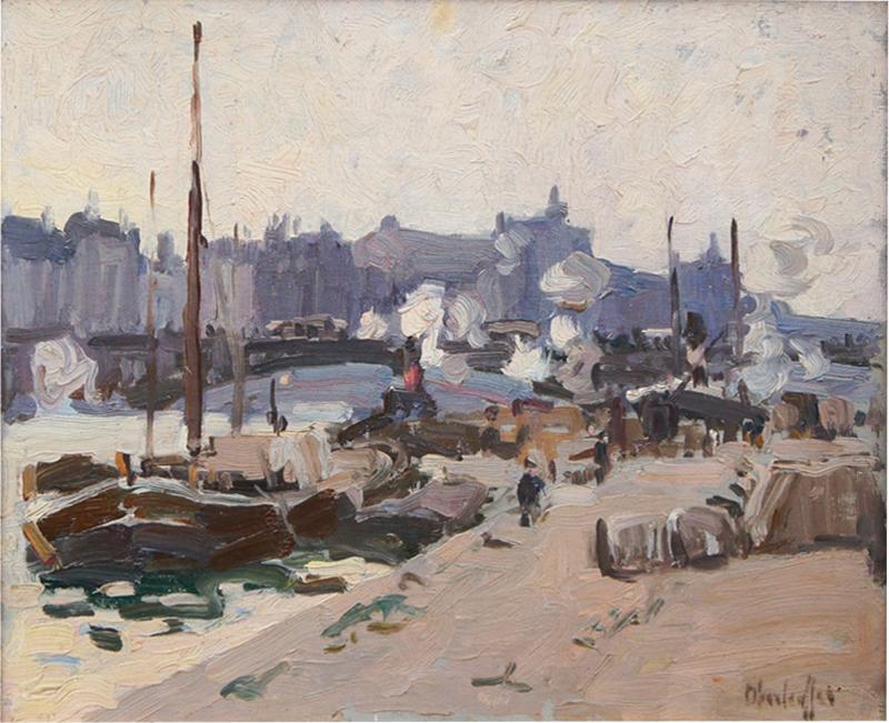 George Oberteuffer View Along the Thames George Oberteuffer 1878 1940 