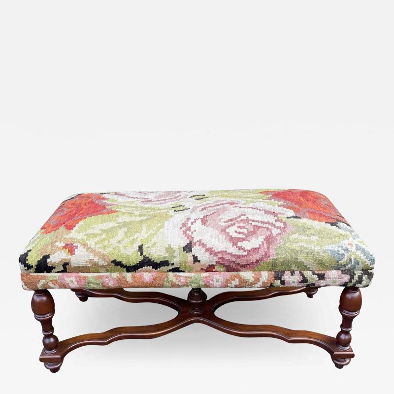 George Smith George Smith Kilim Upholstered Bench Footstool Ottoman