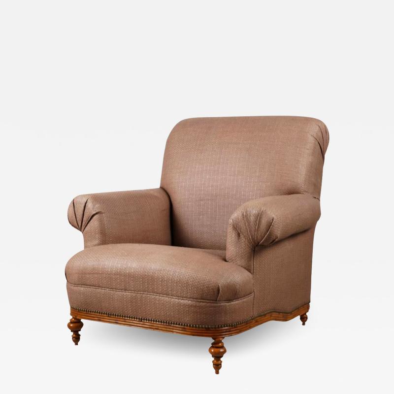 George Smith George Smith Raffia Roll Arm Oversized Club Chair