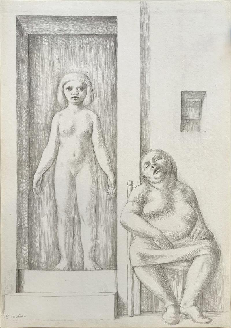 George Tooker Two Women Erotic Nude Woman Lesbian Dream Existential Magic Realism