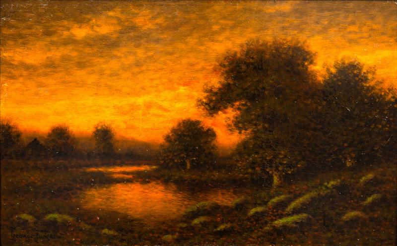 George W Drew Evening Landscape George W Drew