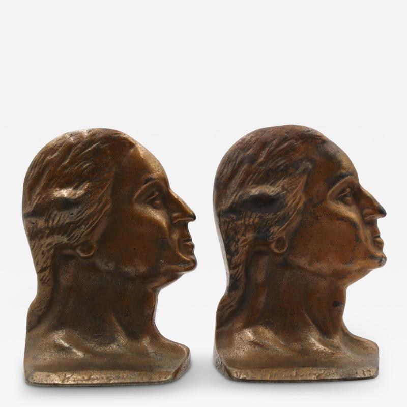 George Washington Vintage George Washington Bicentennial Bust Bookends Circa 1932