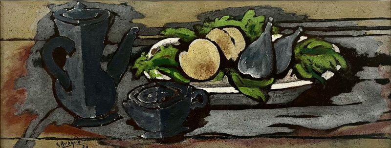 Georges Braque Cafeti re tasse plat de fruits 1927