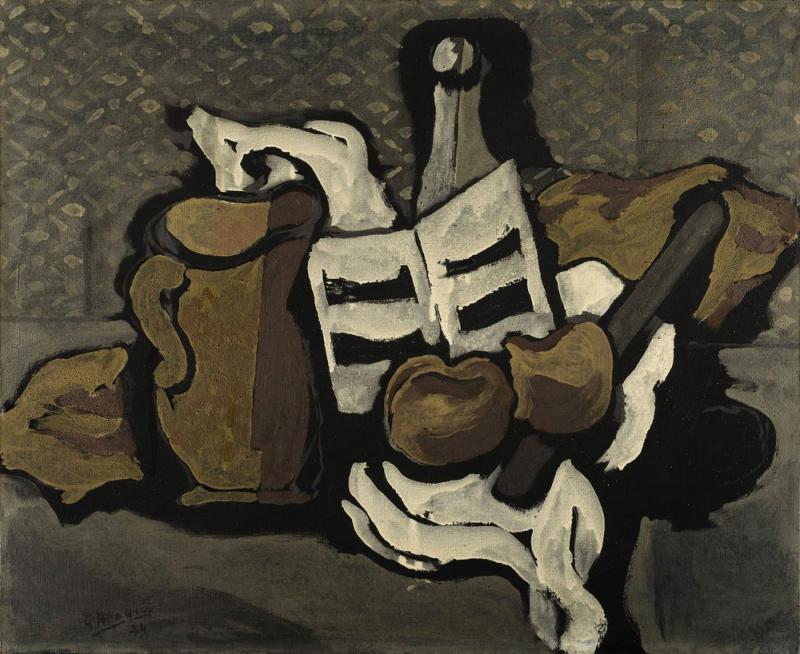 Georges Braque Cruche cahier de musique bouteille 1924
