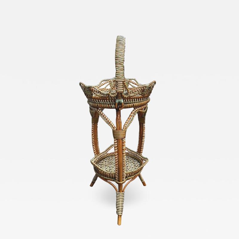 Georges Carette Woven rattan work basket Maison Carette in Lille around 1880