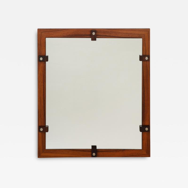 Georges Coslin Georges Coslin Wood Wall Mirror circa 1960