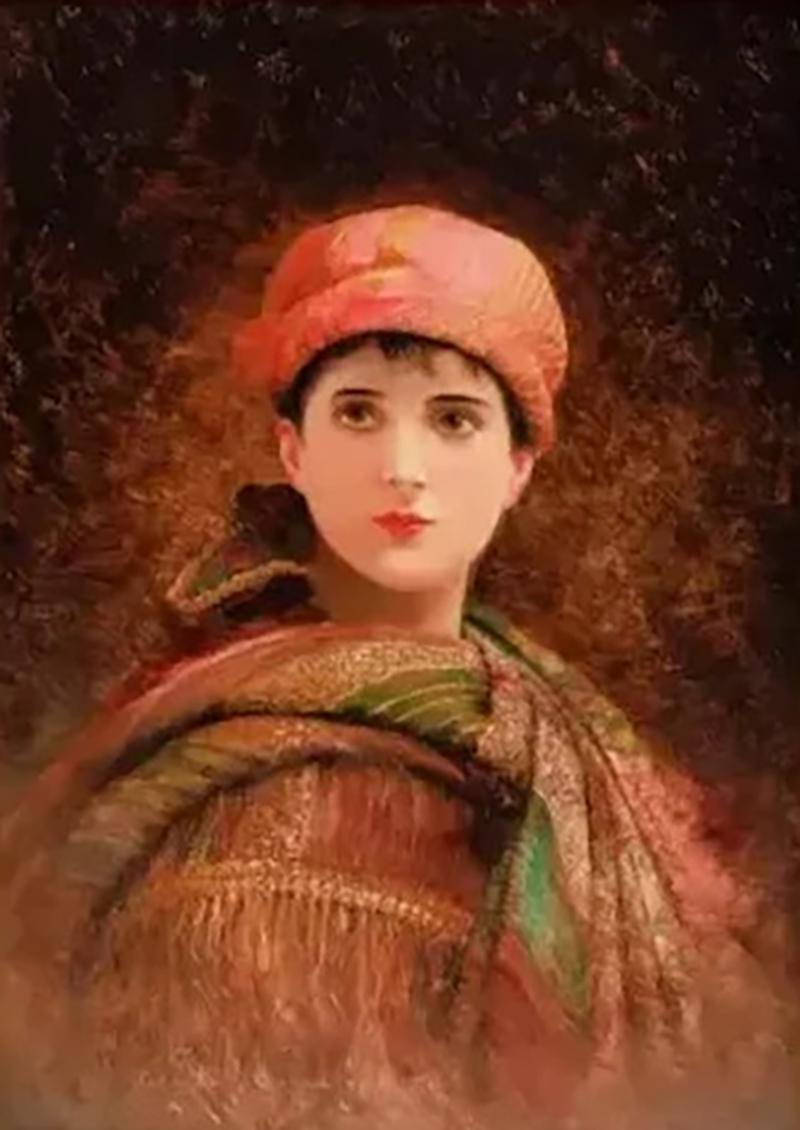 Georges Croegaert Georges Croegaert Belgium 1848 1923 A Portrait of A Young Orientalist Woman