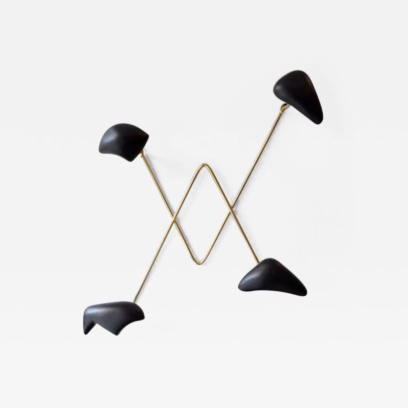 Georges Jouve WALL MOUNTED COAT RACK BY GEORGES JOUVE FOR MARCEL ASSELBUR