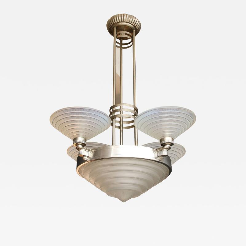 Georges Leleu Leleu Art Deco Chandelier 