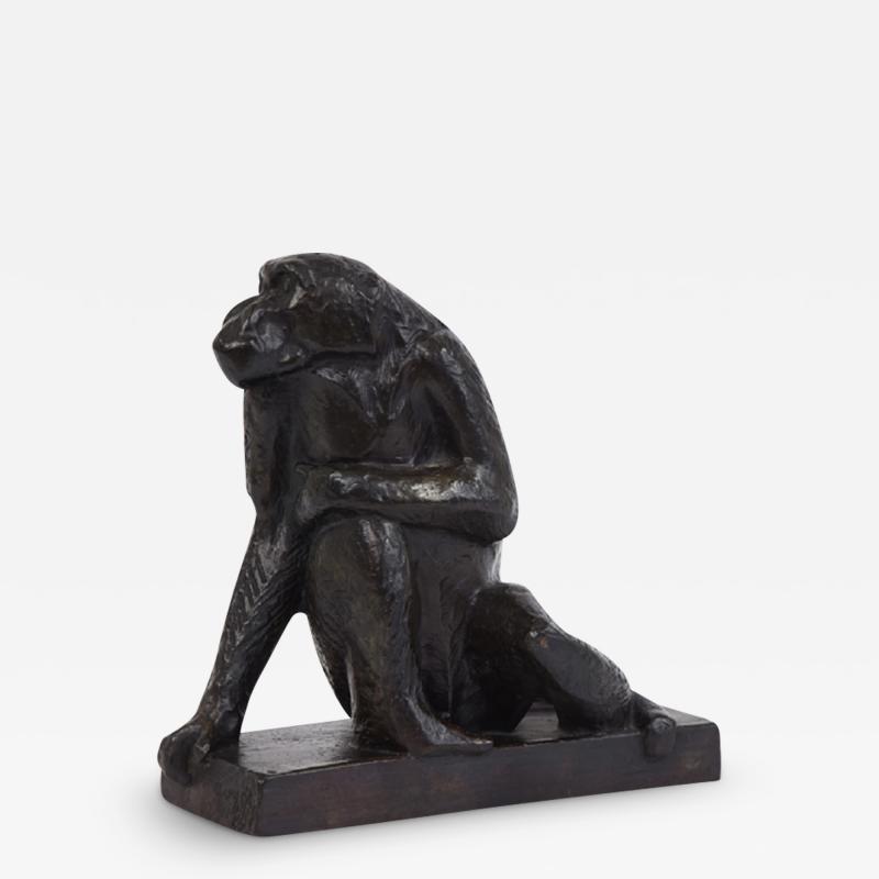 Georges Lucien Guyot Seated Monkey Head to the Right ca 1925