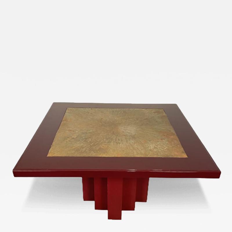 Georges Mathias Belgian Mid Century Modern Dining Center Table Lacquer Signed