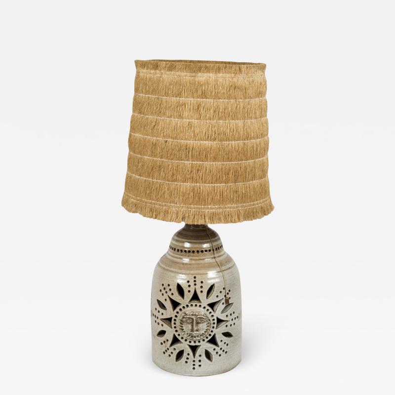 Georges Pelletier 1970s ceramic lamp attributed To Georges Pelletier