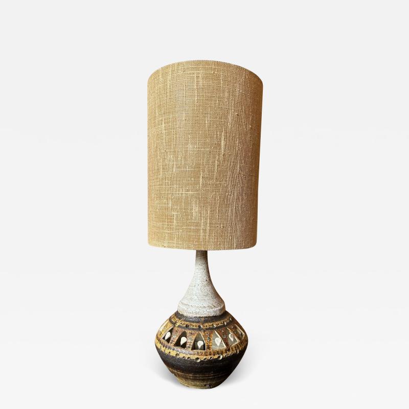 Georges Pelletier Ceramic table lamp by Georges Pelletier France 1970s