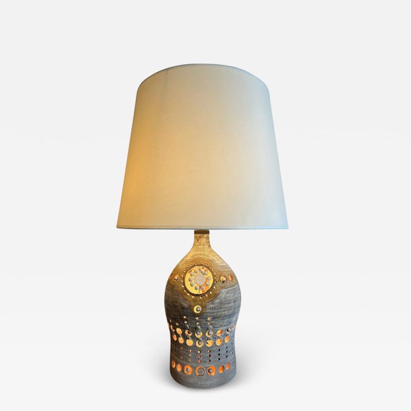 Georges Pelletier Ceramic table lamp by Georges Pelletier France 1970s