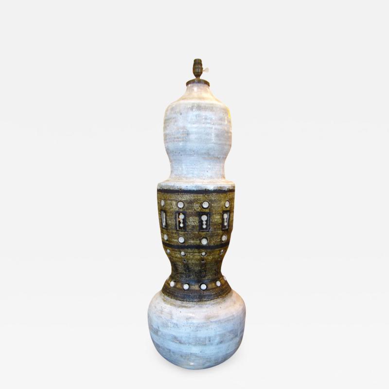 Georges Pelletier Large lamp base in ceramic by George Pelletier France circa 1970