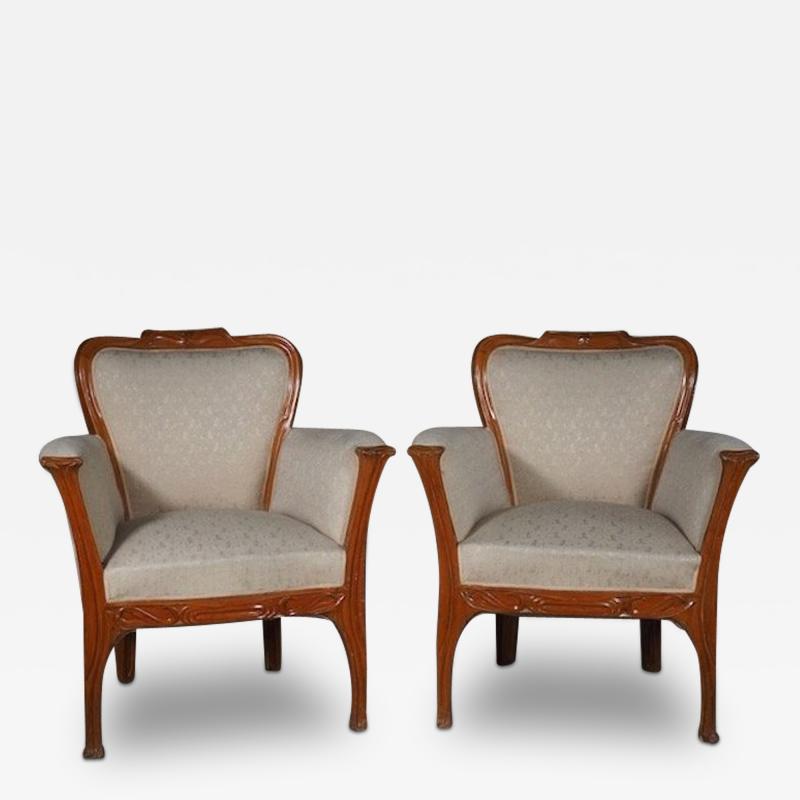 Georges de Feure Georges de Feure pair of armchairs 1900 Expo Model