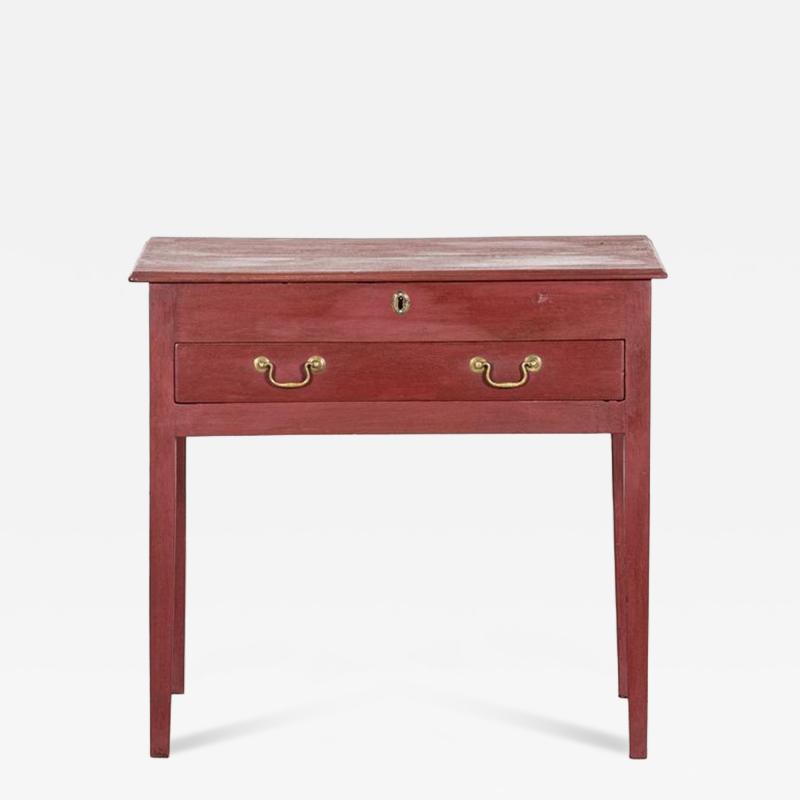 Georgian English Painted Oak Side Table