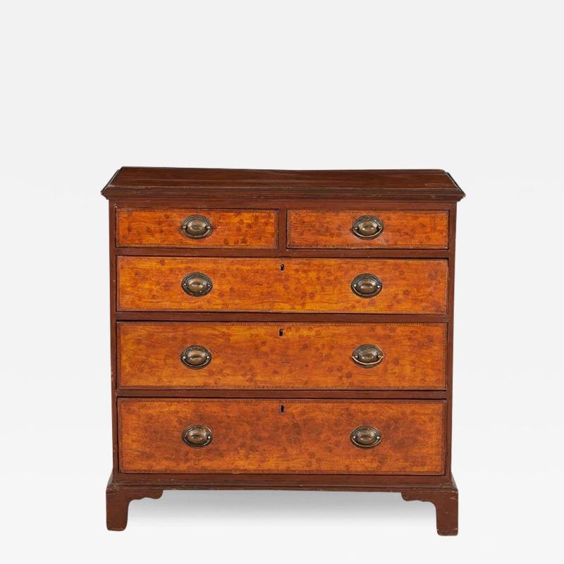 Georgian Grain Painted Chest of Drawers