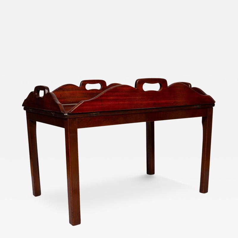 Georgian Mahogany Butlers Tray on Stand