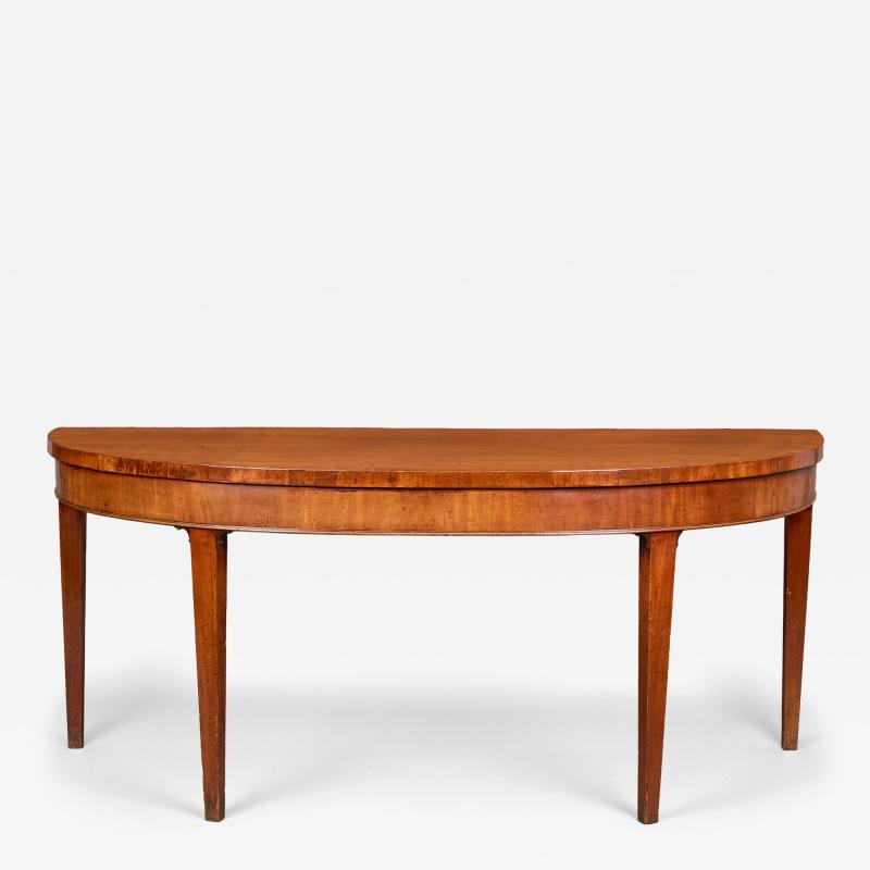 Georgian Mahogany Demilune Console Table