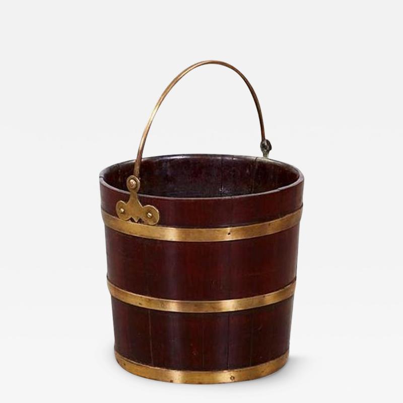 Georgian Mahogany and Brass Peat Bucket