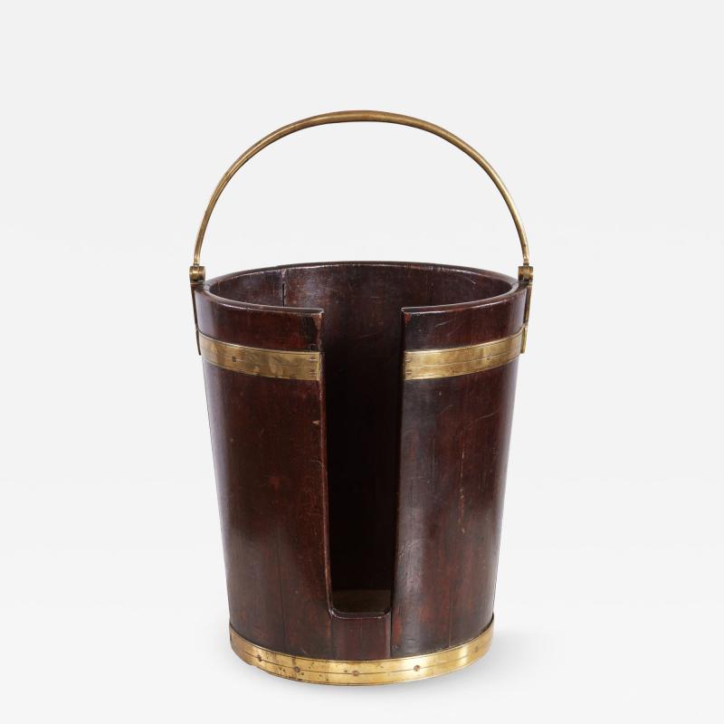Georgian Mahogany and Brass Plate Bucket