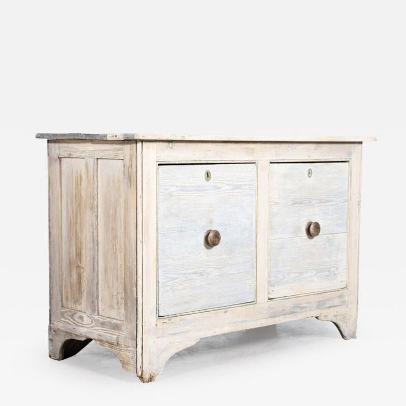 Georgian Pine Bleached Country House Storage Chest Counter Island
