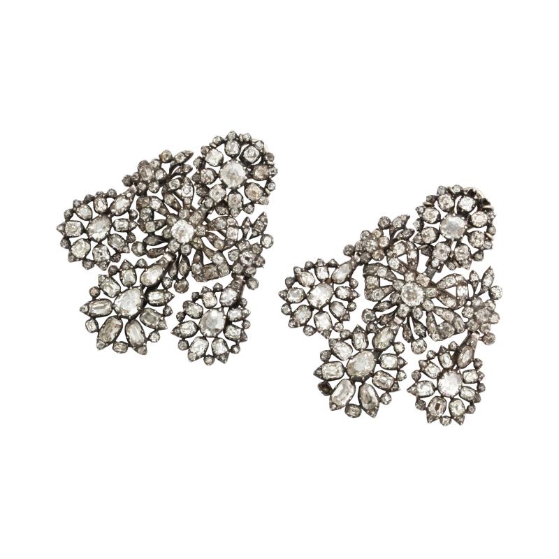 Georgian Portuguese Diamond Girandole Earrings