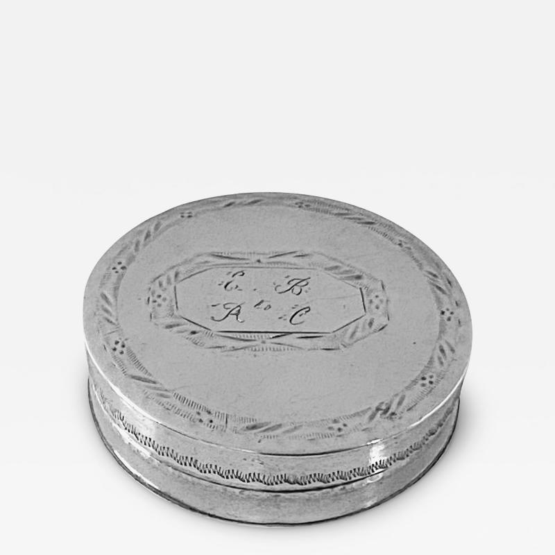 Georgian Silver patch or pill Box Birmingham 1793 Joseph Taylor