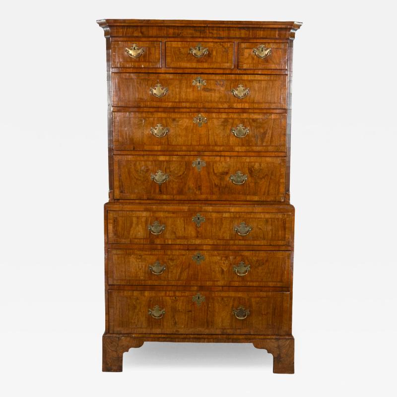 Georgian Walnut Chest on Chest English circa 1720