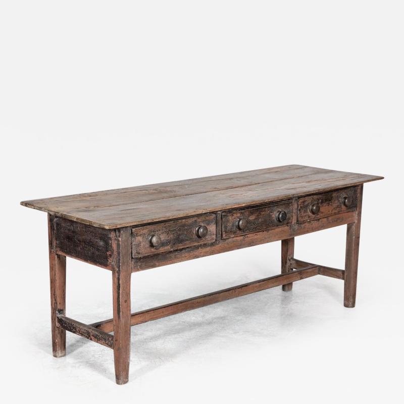 Georgian Welsh 2 Plank Pine Scullery Prep Table