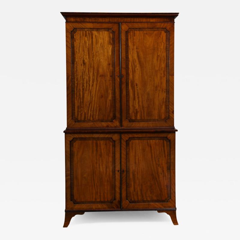 Georgian mahogany linen press