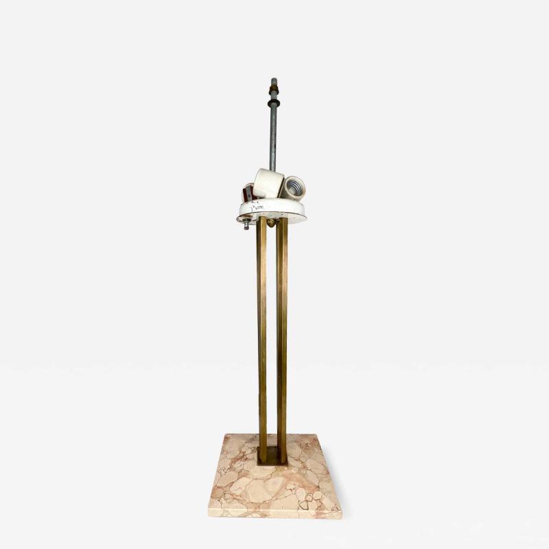 Gerald Thurston 1950s Elegant Brass Table Lamp Marble Base Gerald Thurston Lightolier