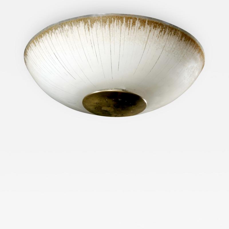 Gerald Thurston Gerald Thurston Ceiling Fixture with Textured Glass 1960s