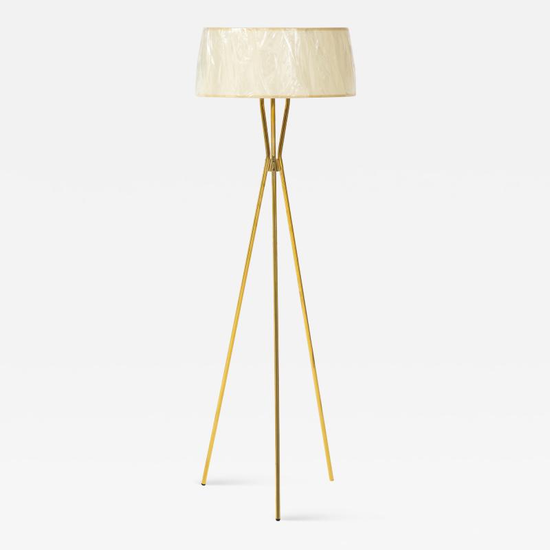 Gerald Thurston Gerald Thurston Lightolier Brass Tripod Floorlamp