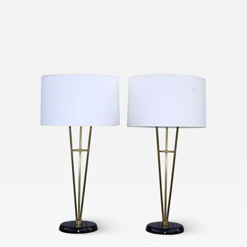 Gerald Thurston Gerald Thurston Style Brass Tall Table Lamps