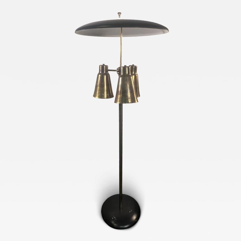 Gerald Thurston MID CENTURY REFLECTOR THREE ADJUSTABLE CONE FLOOR LAMP BY GERALD THURSTON