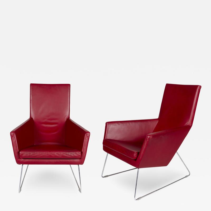 Gerald Van Den Berg Pair of Don Lounge Chairs