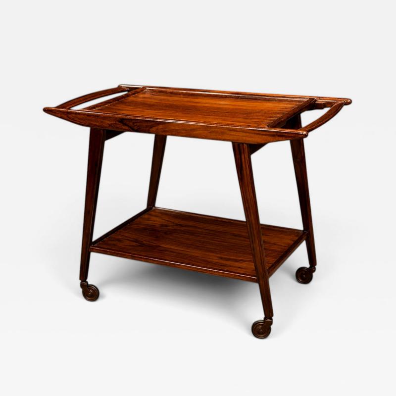 Geraldo de Barros Geraldo de Barros for Unilabor Bar Cart in Rosewood Brazil 1960s Lot 499B