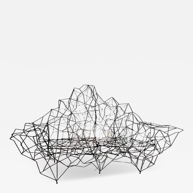 Gerard Coquelin French Artist Wrought Iron Nylon Sculpture Sofa or Canape Ron Arad