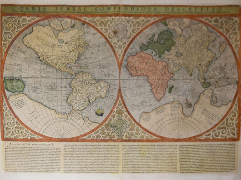 Gerard Mercator GERARD MERCATOR AND RUMOLD MERCATOR ORBIS TERRA COMPENDIOSA DESCRIPTIO 