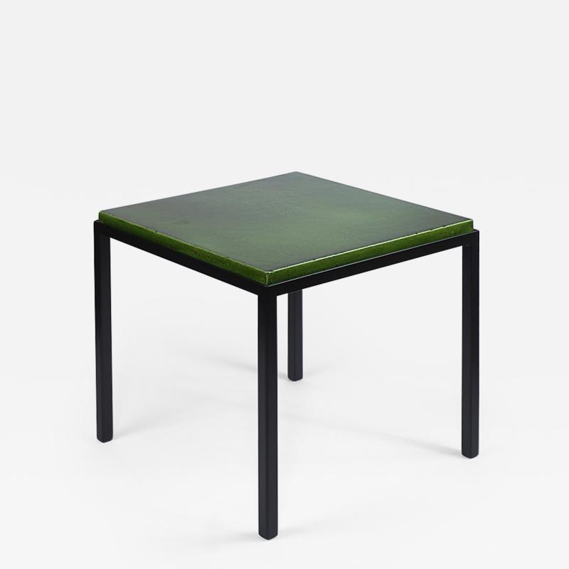 Gerard Simo n GREEN GLAZED CERAMIC SIDE TABLE 41