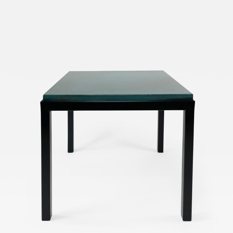 Gerard Simo n TURQUOISE GLAZED LAVA STONE SIDE TABLE