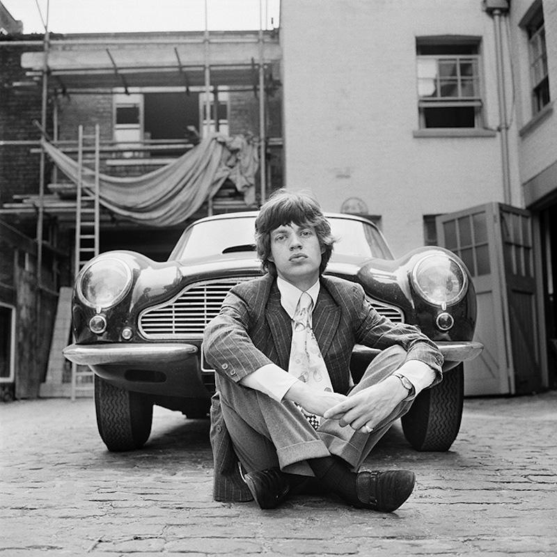 Gered Mankowitz Mick Jagger Next to a Aston Martin DB6