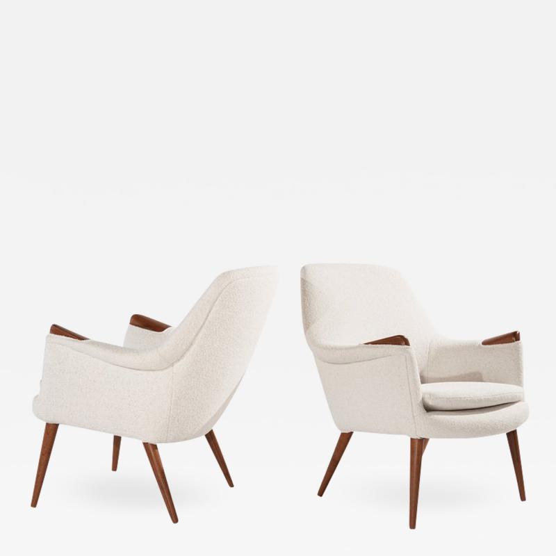 Gerhard Berg Set of Teak Lounge Chairs by Gerhard Berg Norway 1950s