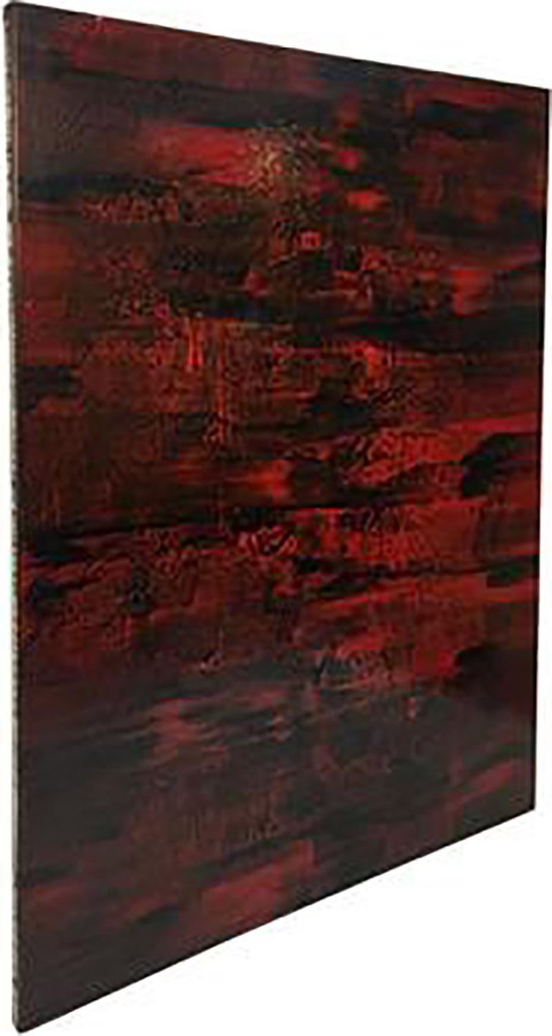 Gerhard Richter Large Modern Painting with Layers of Beautiful Colors in the manner of Richter