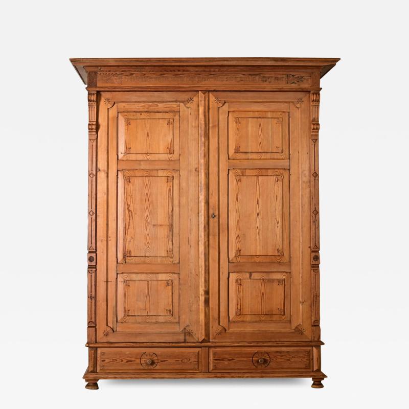 German 19th Century Pine Armoire